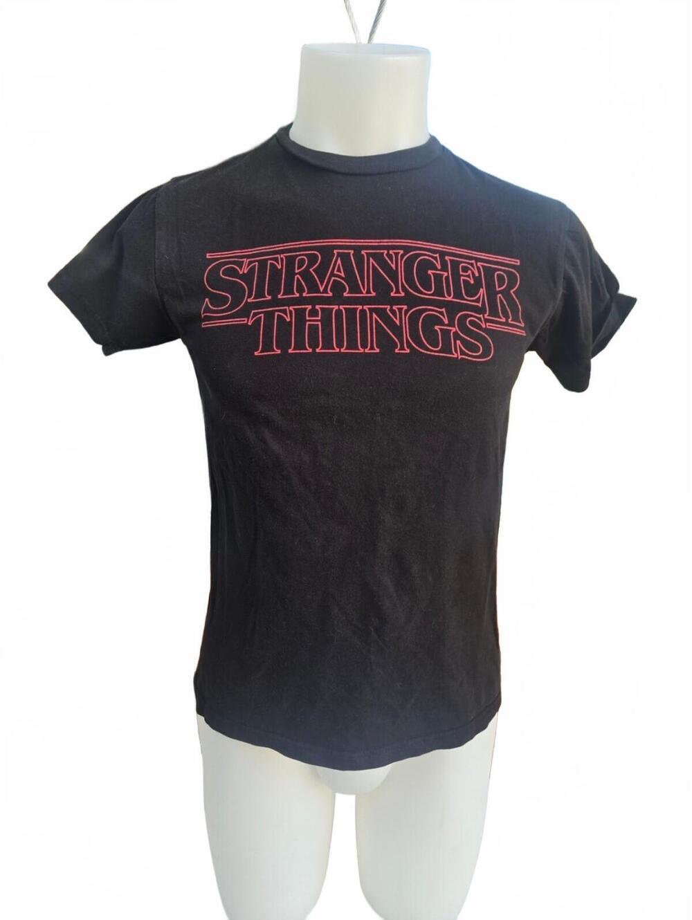 Men's Stranger Things Black Short Sleeve T-Shirt Size S Cotton